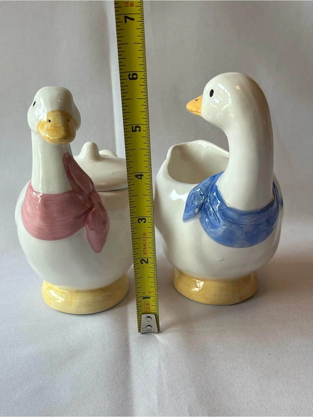 Vintage Ceramic Duck/Goose Creamer and Sugar Set By TSNY